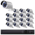 Bullet IP Security Camera System, 16 Camera, Outdoor, Full HD 1080p, 4TB of Storage, Night Vision, LTN8716-B2F